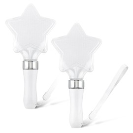 2Pack 15-Color LED Cheering Sticks, Star Shape Glow Wands for Concert Party
