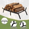 24 Inch Fireplace Grate, 1/2" Solid Steel Fireplace Log Holder,