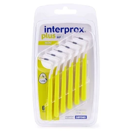 Interprox Plus Interdental Brushes Yellow Mini Pack of 6 (12 x Pack of 6)