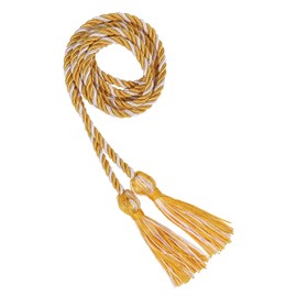 Cordones de honor entrelazados de graduación (dorado/blanco)
