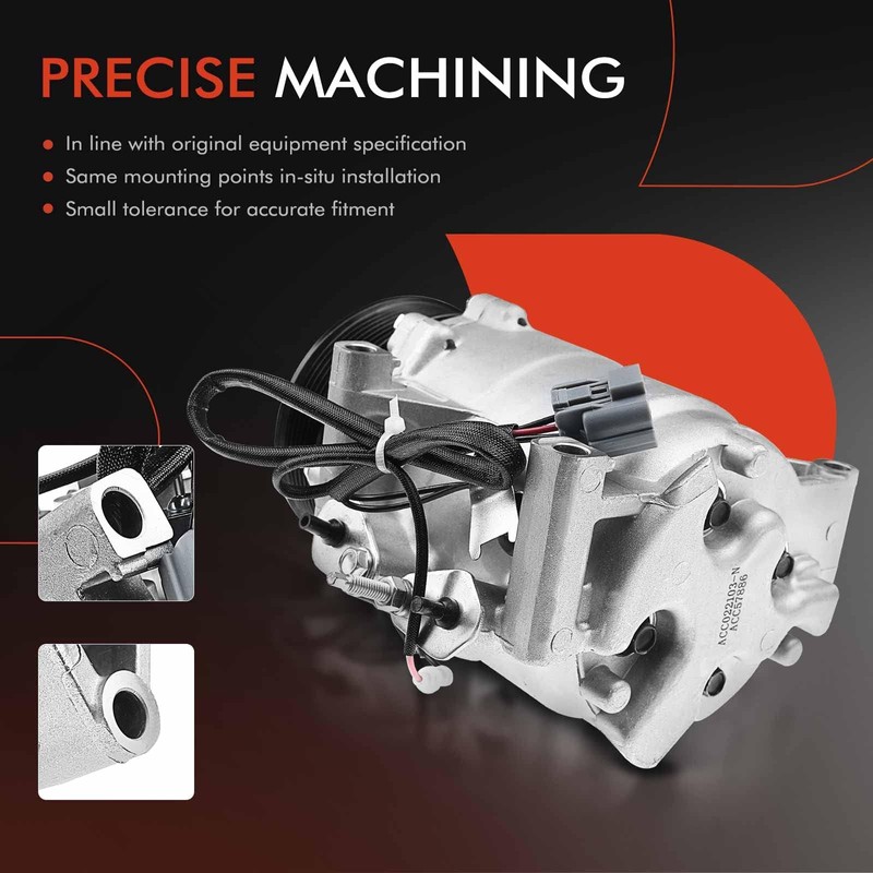 A-Premium A/C Compressor with Clutch Compatible with Acura TSX 2.4L