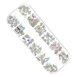 Vaguelly Flatback Glass Diamonds Rhinestones for Nail Art Elegant Nail Charms for Unique Manicure Designs Versatile Face Gems Decoration