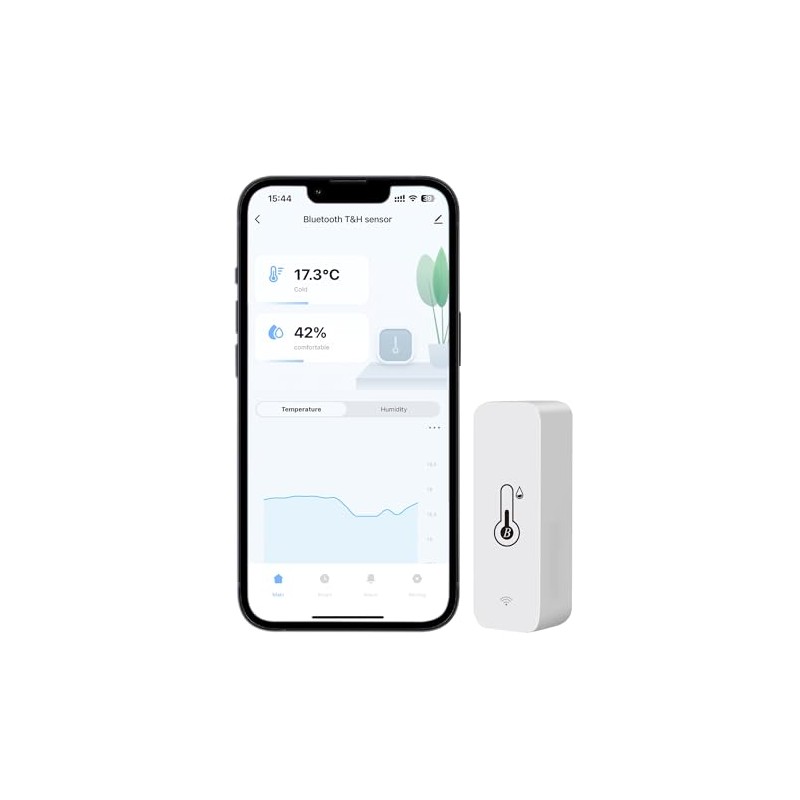 Bluetooth Thermometer Hygrometer Wireless Temperature Sensor Humidity Sensor with Notification