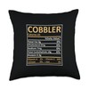Thanksgiving Christmas Cobbler Nutritional Facts Labels Throw Pillow