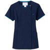 Fork 7022SC Women's Scrubs Lab Coat, Dark navy × turquoise