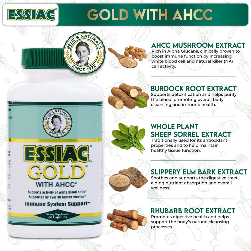 Essiac Gold® with AHCC® – Premium Immune System Booster –
