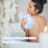 3-Pack Bath Loofah Washcloth Combo 2-in-1, Exfoliating Shower Pouf with