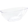 Plastic clear transparent ovale flowerpot COUBI 36 cm with raised