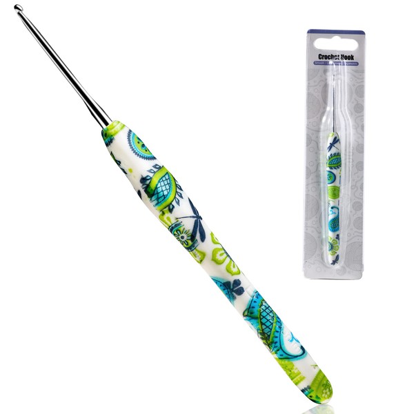 2.25mm Looen Crochet Hook, Ergonomic Handle for Arthritic Hands, Soft
