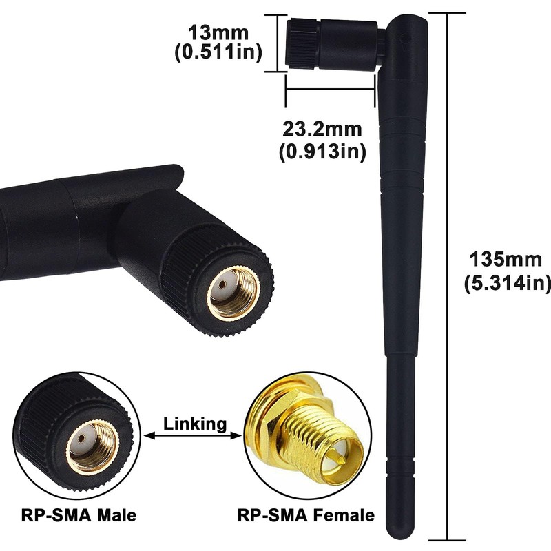 Boobrie Dual Band WiFi Antenna 8dBi High Gain 2.4GHz 5GHz