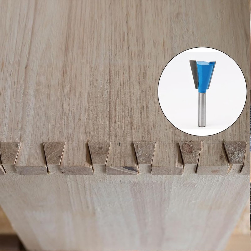 1Pcs Dovetail Router Bits, 1/2" Shank Half-Blind and Through Dovetail