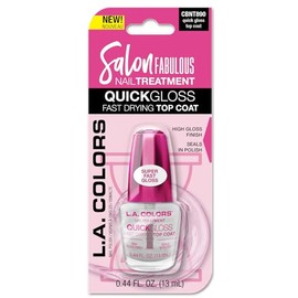 L.A. COLORS Salon Fabulous Nail Treatments, Quick Gloss Fast Drying Top Coat CBNT890