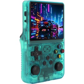 MR. GADGETS Consola de Videojuegos Retro Portátil R36S Pantalla 3.5", IPS, Sistema de Emulación Pre-Instalado 64GB+15,000 Juegos Clásicos de Mano Retro Handheld Game Console (Verde)