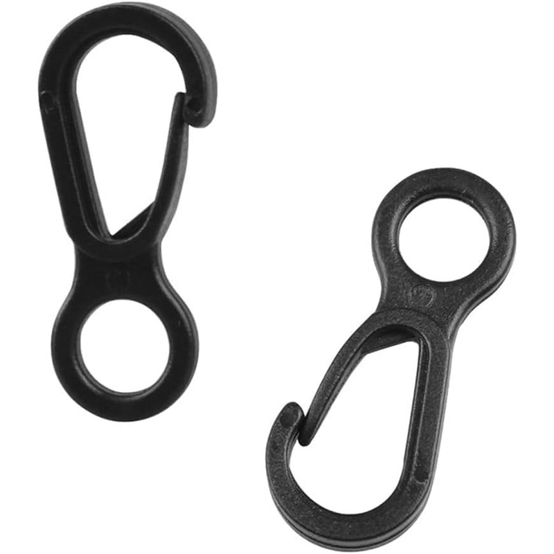 10Pcs Mini Plastic Carabiner Clips, Snap Hooks for Camping, Keychain,