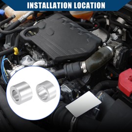 X AUTOHAUX Diesel Bypass Tube Kits for Ford 4R100 Transmission/Transmission Cooler Bypass Delete/Durable/Metal / 1 Set/Silver Tone