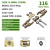 Gold 520 X-Ring Chain 116 Links - UniversalEnhanced Durability &