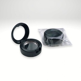 Black Refillable Empty Round Case for Lip Balm Eyeshadow For Dispensing 5ea