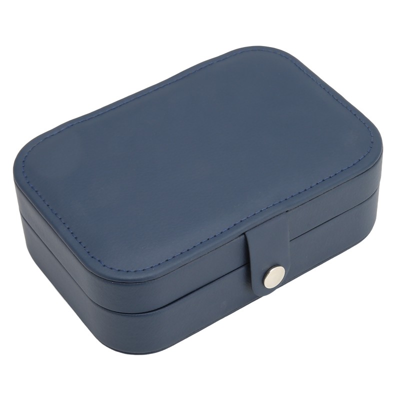 Portable Jewelry Box PU Leather Large Capacity 2 Layers Travel