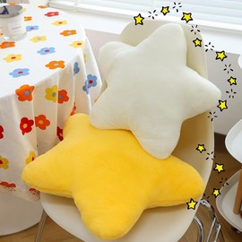 Bettschlange Cuddly Cushion Children, Star Children's Cushion, Soft Fluffy Star Cushion, Children's Room Star Shape Decorative Cushion for Girls and Boys, Home Bedroom, Pink, 60 x 60 cm