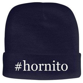 BH Cool Designs #Hornito - Men's Hashtag Soft & Comfortable Beanie Hat Cap, Navy, One Size