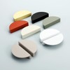 Evionlin White 2-1/2 inch Drawer Pulls,2 pcs(a Pair) Half Round
