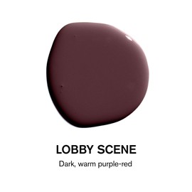 BACKDROP | Premium Interior Paint | Standard Semi Matte, Low Sheen Finish | Self-Priming, Low VOC, Green Wise Certified | LOBBY SCENE – Dark, warm purple-red | 0.5 Gallon