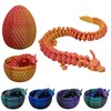 3D Printed Dragon Egg with Fire Dragon, Made in Germany,