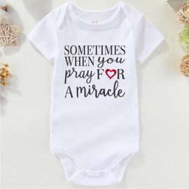 Pray for one gives two twins baby items must haves Girls boy infant Clothes Twin Baby Essentials newborn Bodysuits White 6-9 months