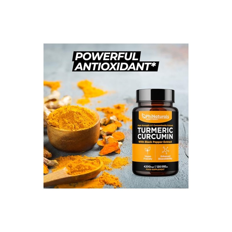 Turmeric Curcumin and Black Pepper Capsules - 500mg Per Capsule