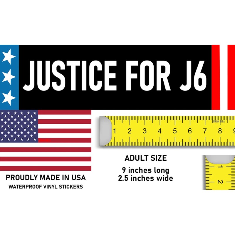 Justice for J6 Bumper Sticker Justice for All Sticker Made