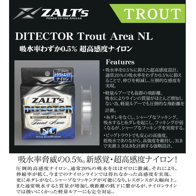 Zalt's Trout Area Nylon Line DITECTOR Trout Area NL Clear