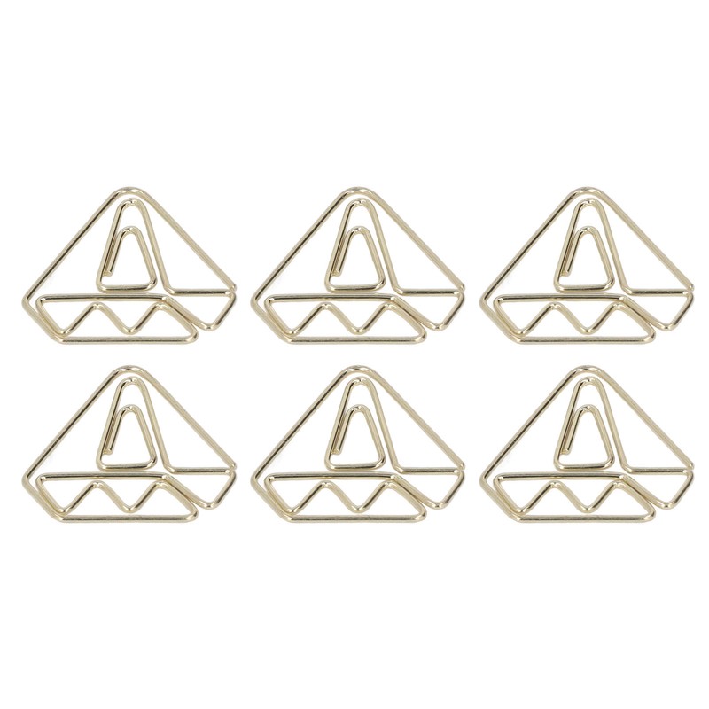 100pcs Metallic Paper Clips Golden Electroplating Process Anti Rust Paper