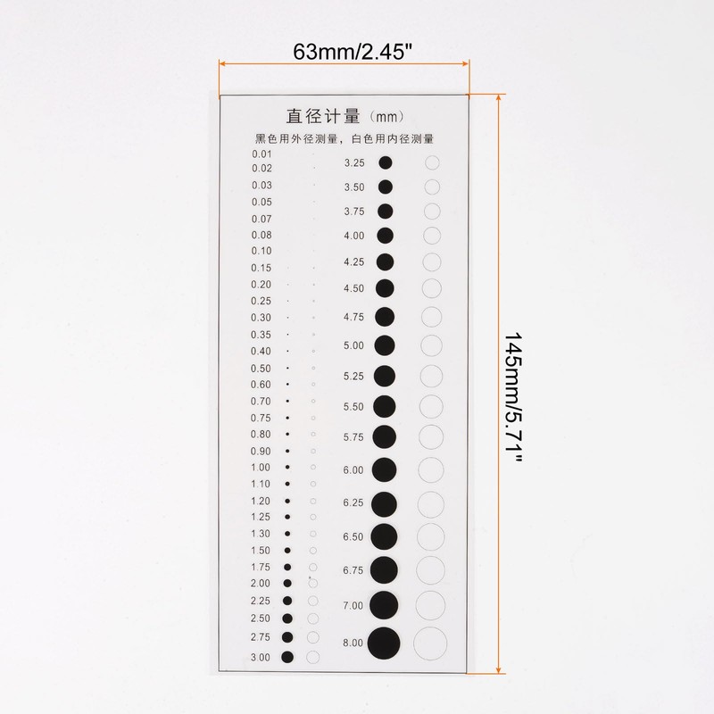 QUARKZMAN High Precision SEC Size Estimation Chart Clear Error Detection