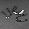 3pcs Carbon Fiber Texture Steering Wheel Decoration Molding Trim Fit