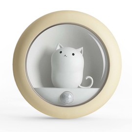 Attivolife Cute Cat Night Light, Motion Sensor LED Yellow Lamp with Rechargeable - Dimmable - Magnetic, Stick-Anywhere Closet Lights, Use for Bedroom Living Kids Room Bathroom Wall Stair Hallway
