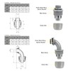 Elecoman 3/4inch 100ft Liquid-Tight Conduit and Connector Kit,Flexible Non Metallic