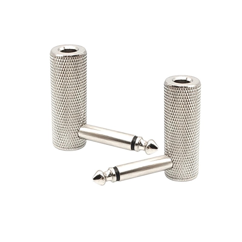 2pcs 1/4" Right Angle Adapter Male Female 90 Degree TS