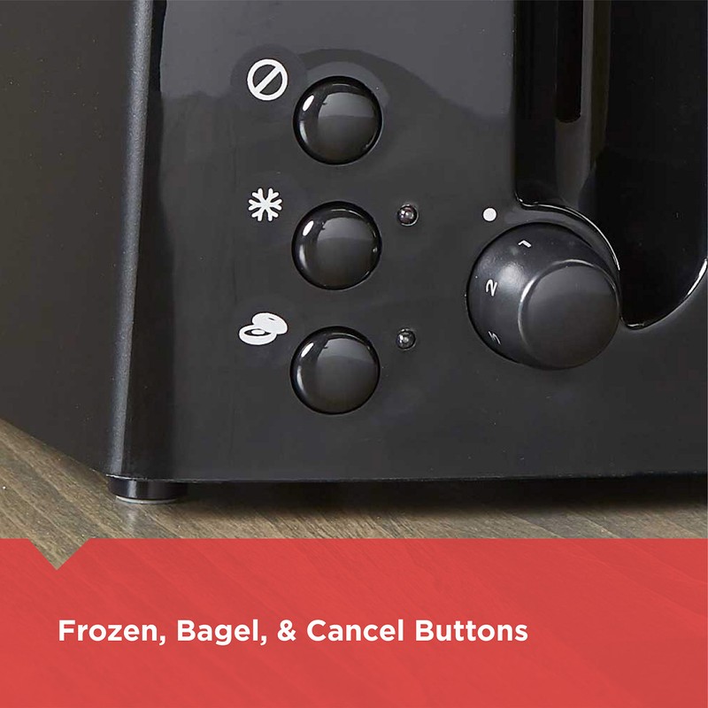 BLACK+DECKER 4-Slice Toaster, TR1410BD, Extra-Wide, 7 Shade Settings, Crumb Trays,