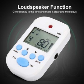 Alomejor Mini metr¨®nomo Port¨¢Til Multifuncional Clip-on Digital Beat Tempo metr¨®nomo para Piano Viol¨ªn Guitarra Trampa Tambor(9 * 7 * 3cm-Blanco)