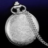 Tiong Pocket Watch Hollow Blue Star Design Roman Numerals Quartz