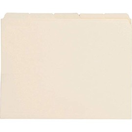 Business Source 43567 File Folder,1/5-Cut Tab,3/4" Exp,11 Pt,Ltr,100/BX,Manila