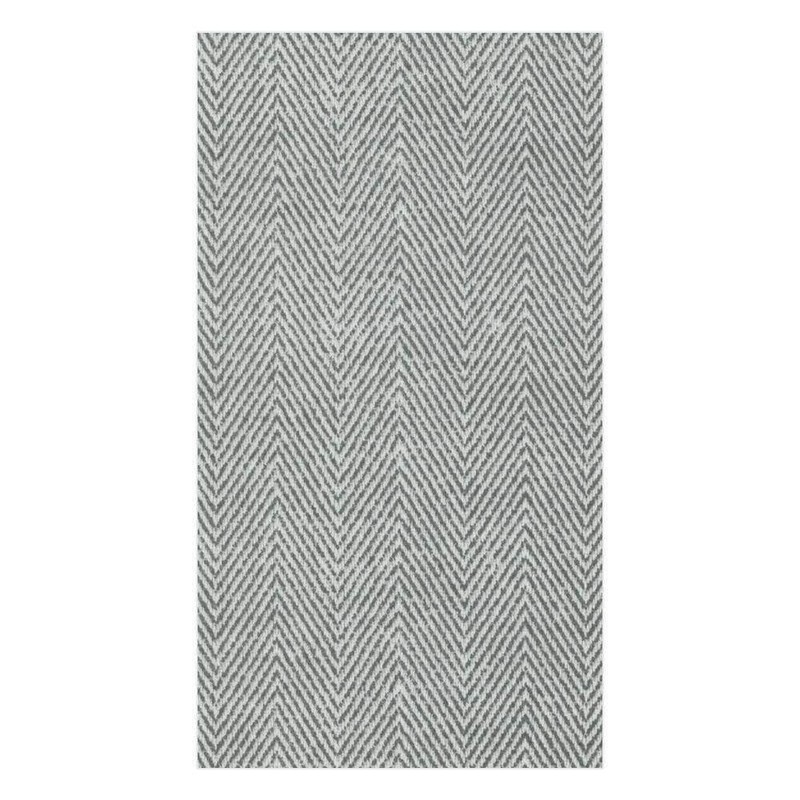 Caspari Jute Paper Linen Guest Towels in Charcoal, Pack of