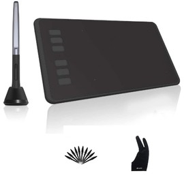 HUION Inspiroy H640P Tabletas gráficas Tableta de dibujo OSU! con 6 teclas de acceso directo, Stylus sin batería, 8192 Sensibilidad a la presión, Compatible con Android, uso ideal para educación a distancia y conferencia de miércoles