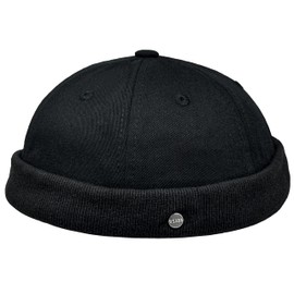 WEROR WEROR-382.1 Men's Docker Cap Fisherman's Harbour Cap, black