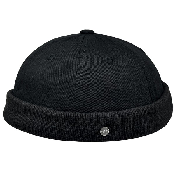 WEROR WEROR-382.1 Men's Docker Cap Fisherman's Harbour Cap, black