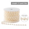 Guirnalda de perlas de 10 mm, semicircular, 11 yardas planas,