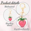 Kotkiddy Cute Oil Painting Strawberry Keyring Red Pink Strawberry Fruit
