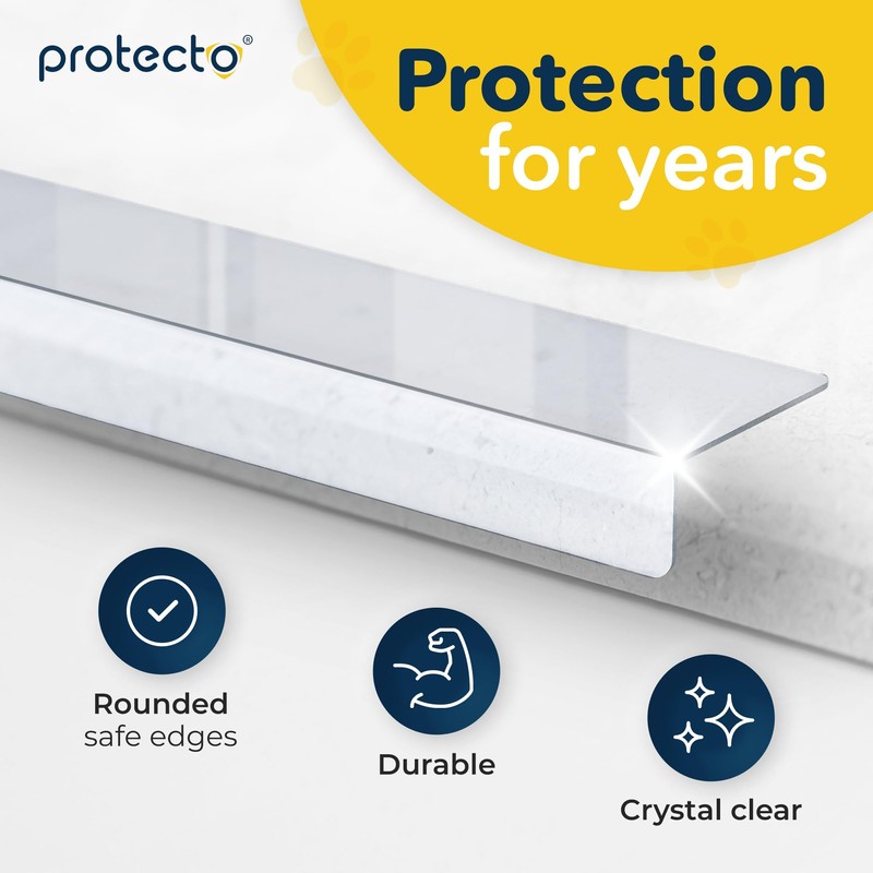 PROTECTO Window Sill Protector from Dogs 35.5 x 3.25 Clear
