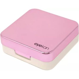 Honbay 혼베이 패션 여행용 콘택트렌즈 케이스 키트 미니 상자 (로즈 레드) [Silver] Honbay Fashion Travel Contact Lens Case Kit Mini Box (Rose Red) [Silver]