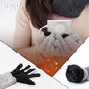 ineepor Alpaca Gloves Men Women Double Layer Touchscreen Thermal Warm